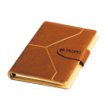 OEM Design Customized Hard Cover PU Leather Notebook com bloqueio